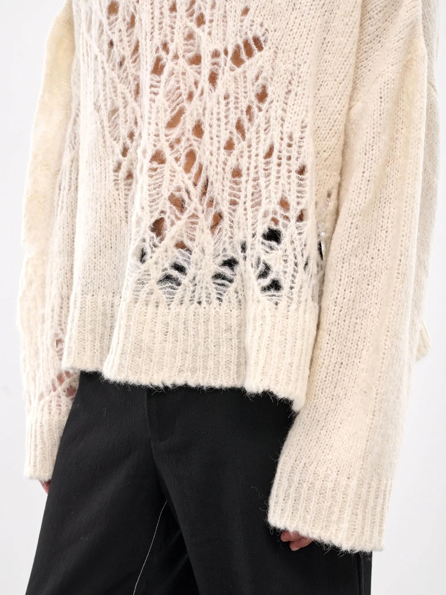 Alpaca Knit Sweater (AIR04N101-2-NATURAL)