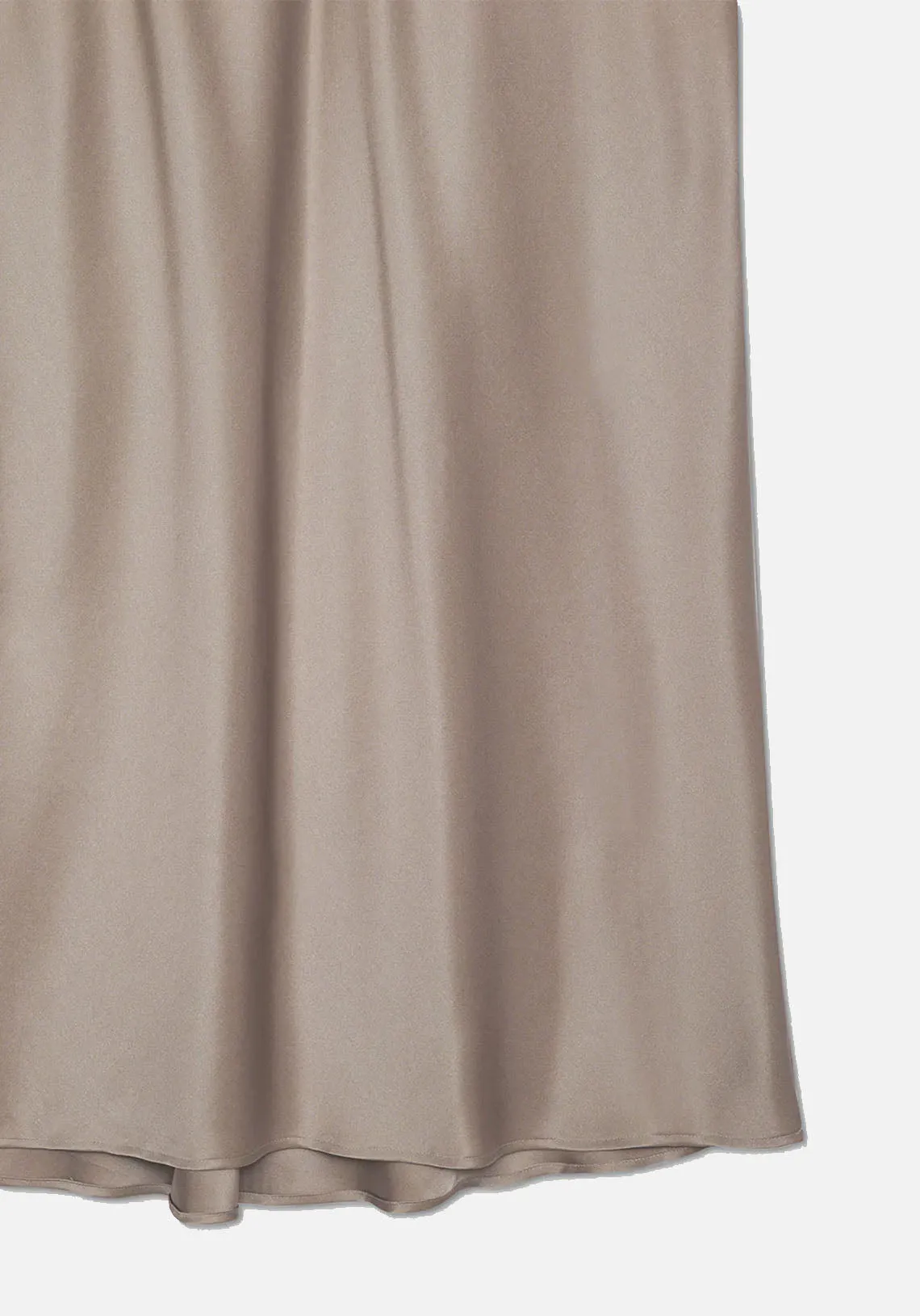 BAR SILK MAXI SKIRT TAUPE