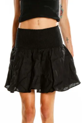 Black Flowy Mini Skirt