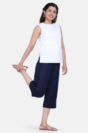 Blue Rayon Culottes