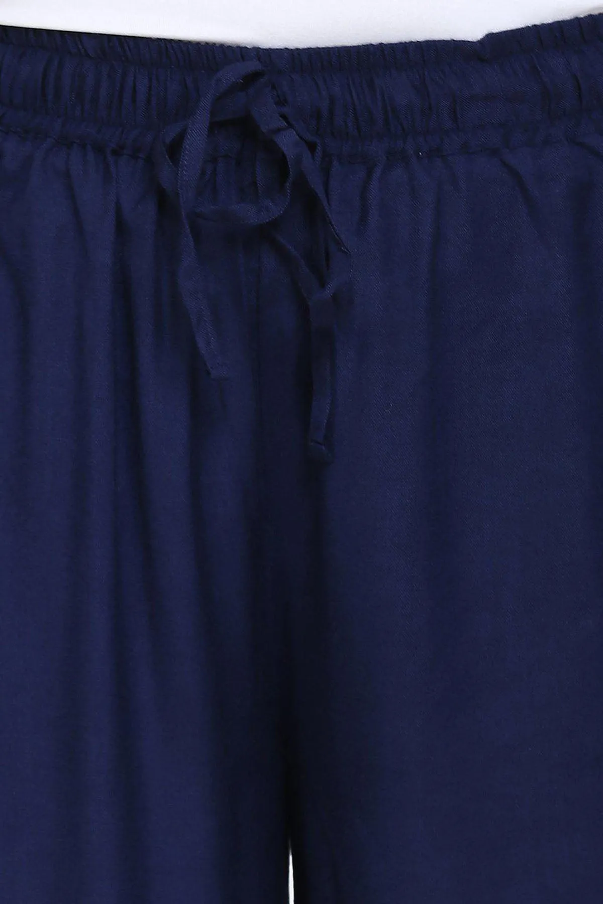 Blue Rayon Culottes