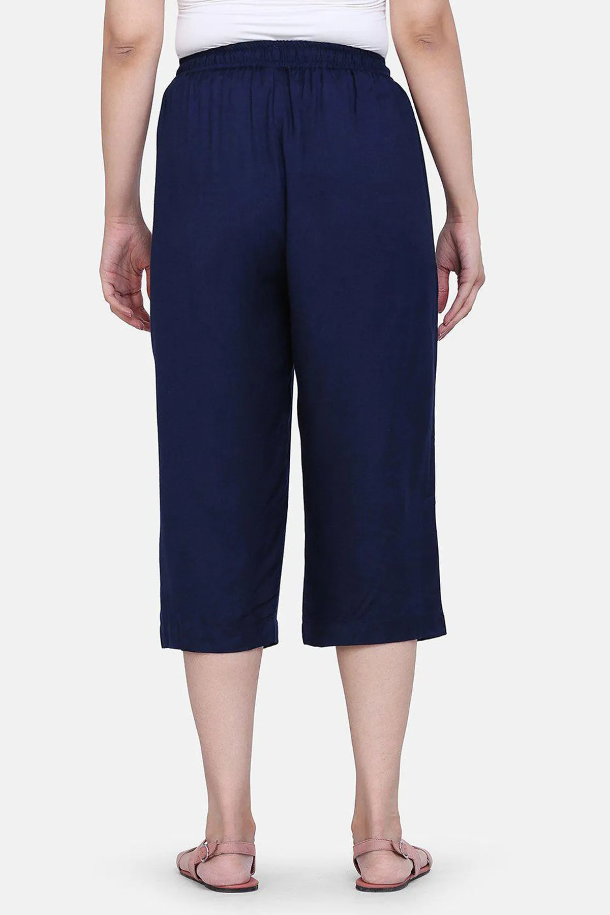 Blue Rayon Culottes