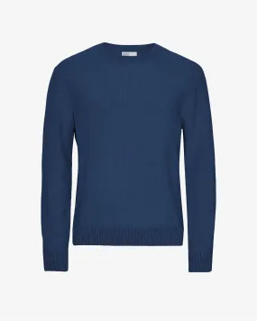 Classic Merino Wool Crew - Marine Blue