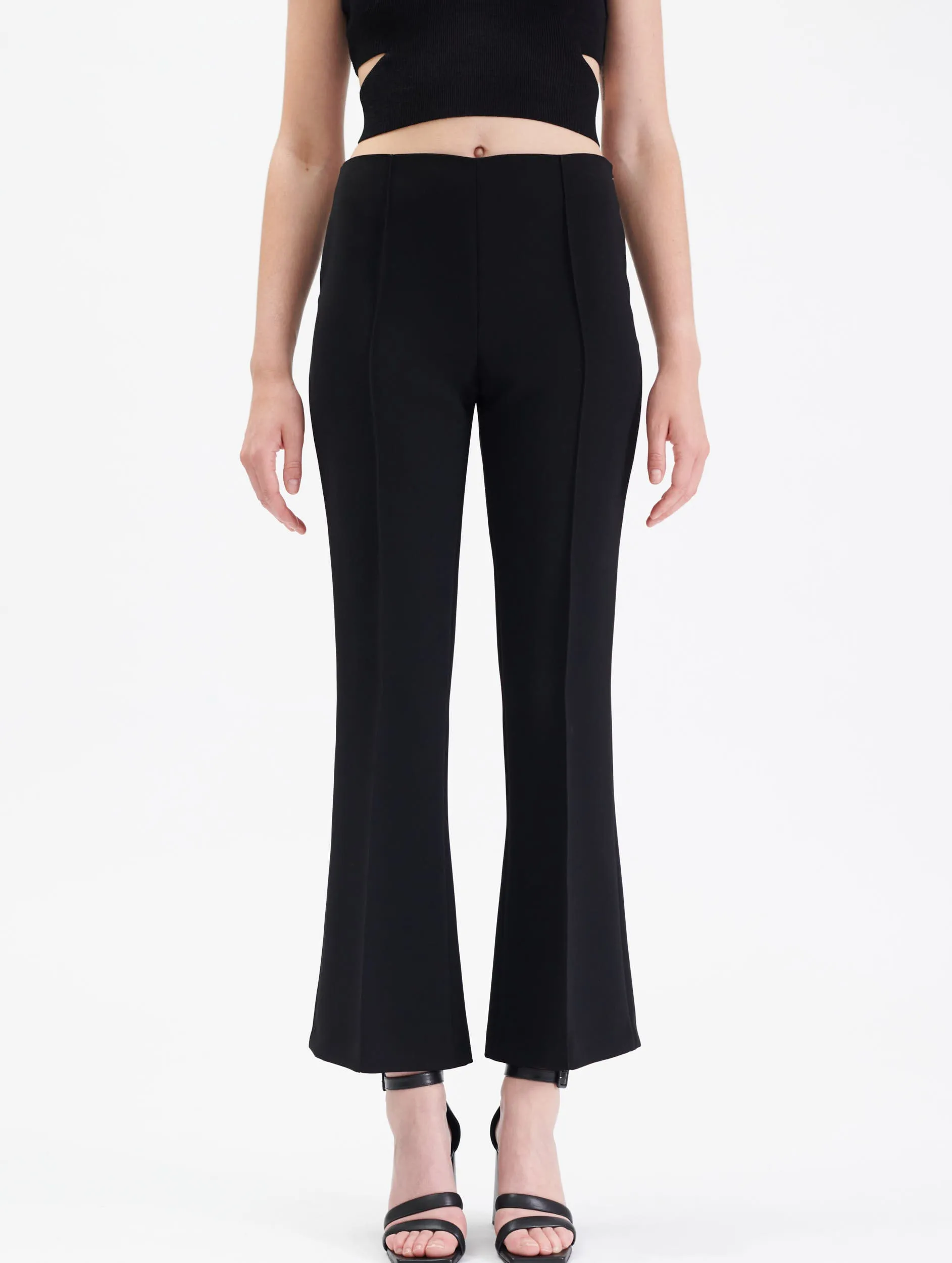 Crepe trumpet trousers