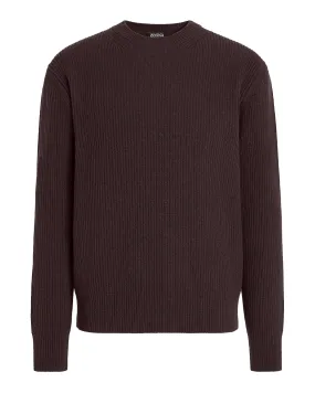 Dark Burgundy Oasi Cashmere Crewneck