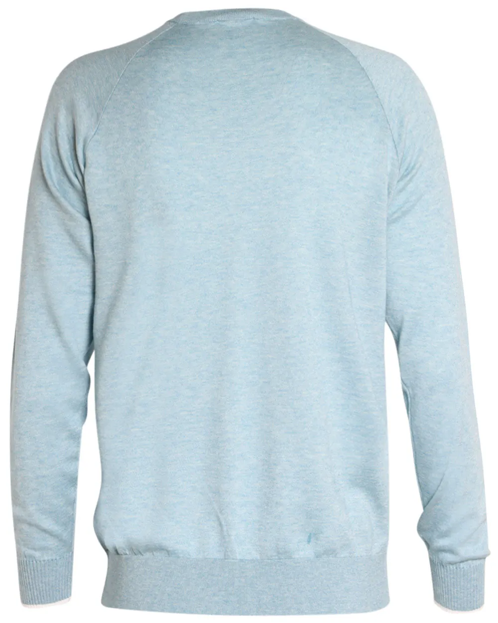 Dark Turquoise Cotton Blend Crewneck Sweatshirt