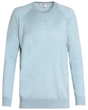 Dark Turquoise Cotton Blend Crewneck Sweatshirt