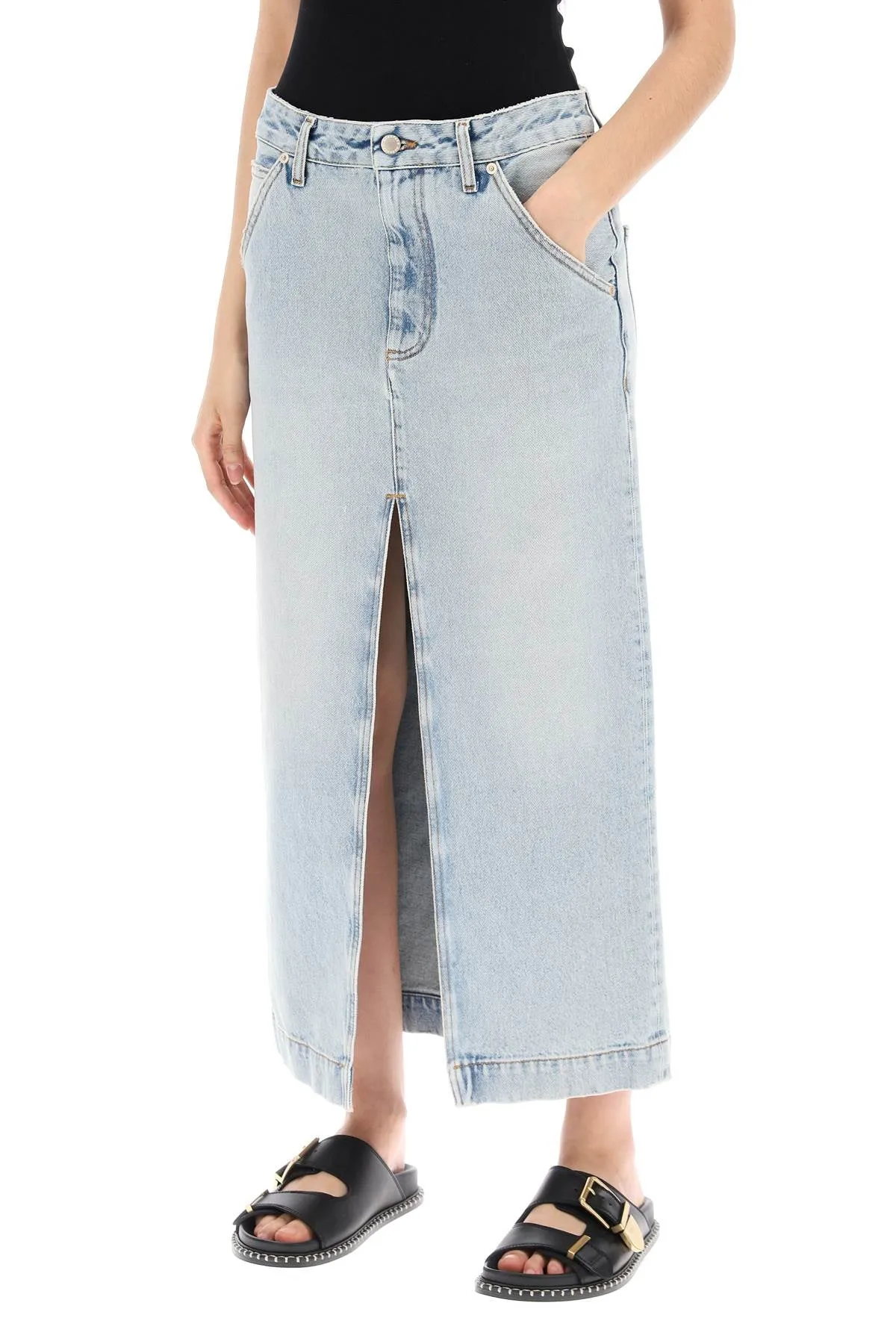 DARKPARK erika's denim midi skirt in