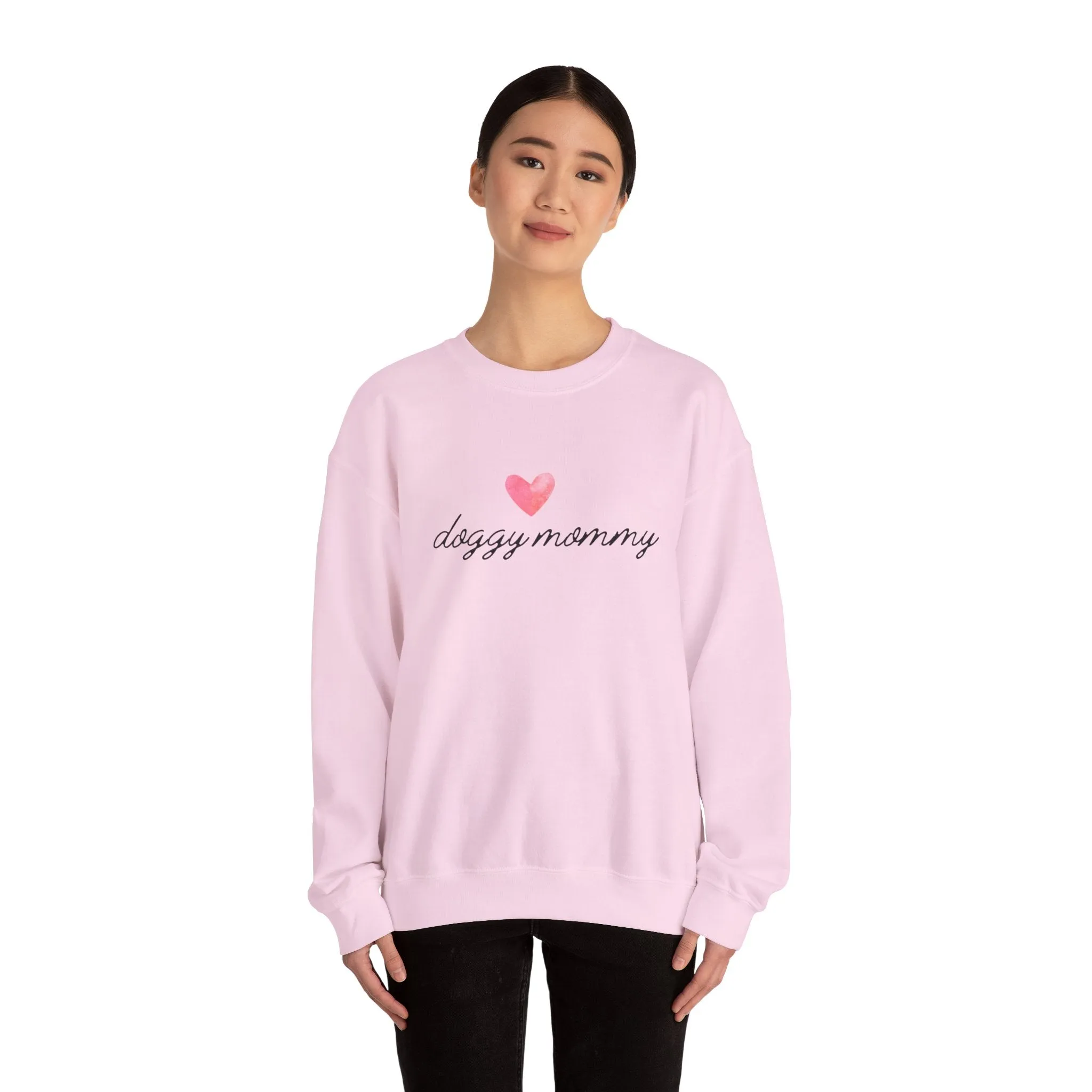 Doggy Mommy Classic Crewneck Sweatshirt with Heart Dog Lovers Gift