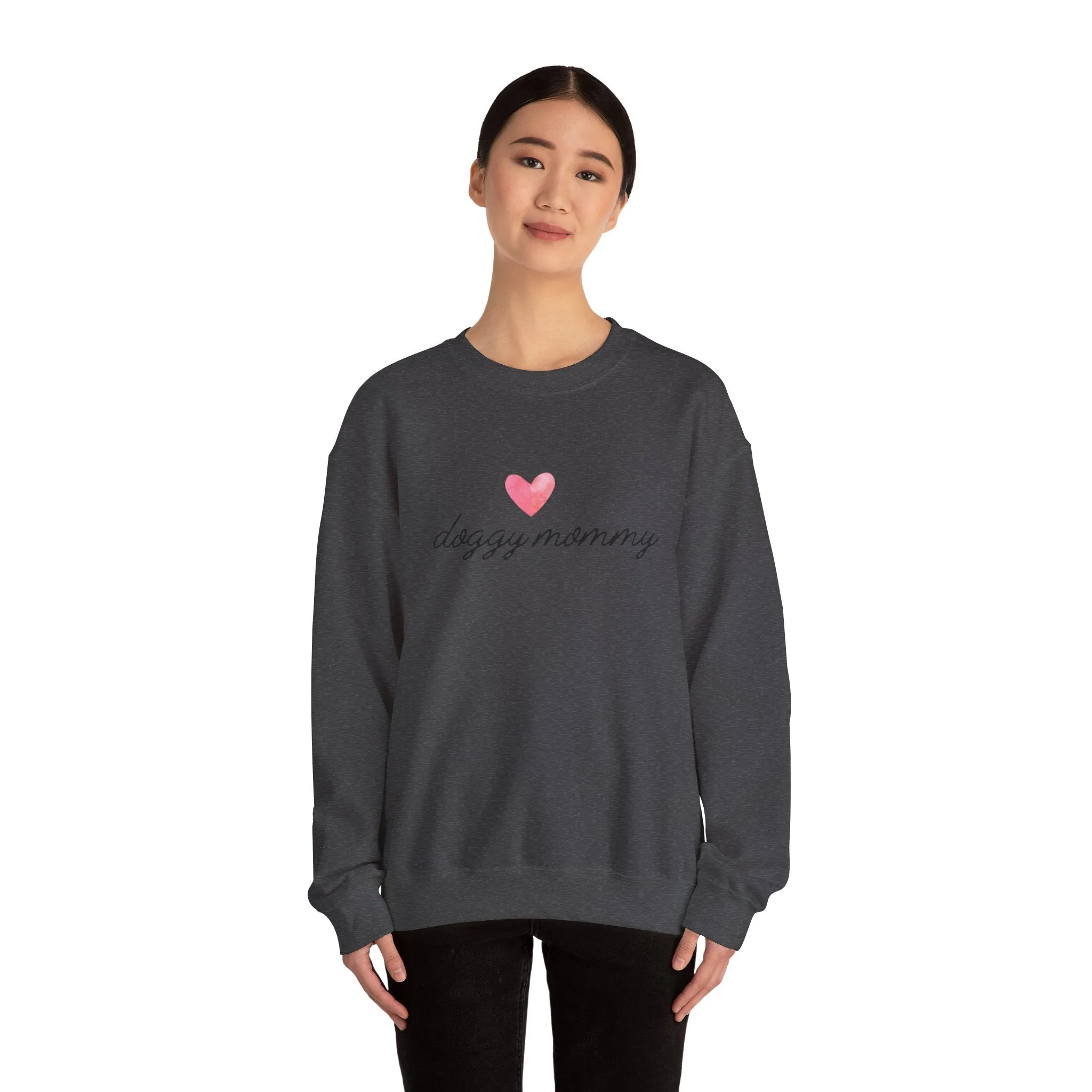 Doggy Mommy Classic Crewneck Sweatshirt with Heart Dog Lovers Gift