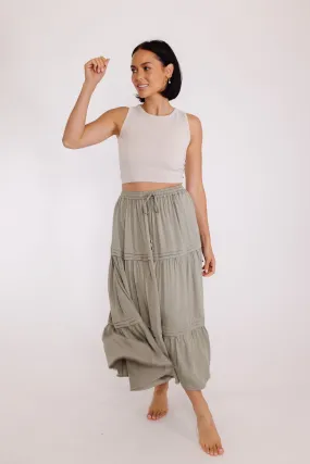 Easy Breezy Skirt in Olive