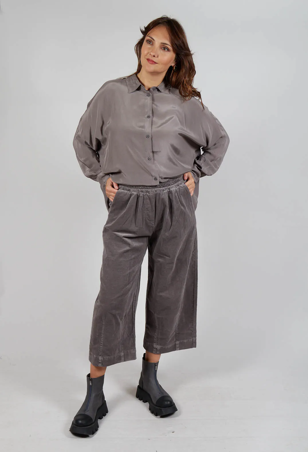 Elasticated Culottes in Iron