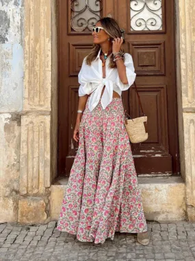 Elegant Boho Style Maxi Skirt