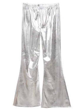 Flared Leg Metallic Trousers - W28 L32