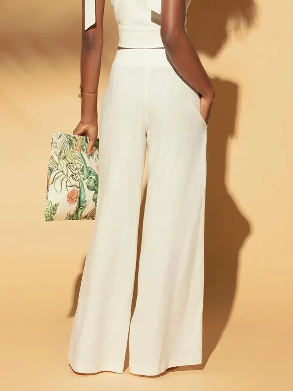 Flared Trousers Cream