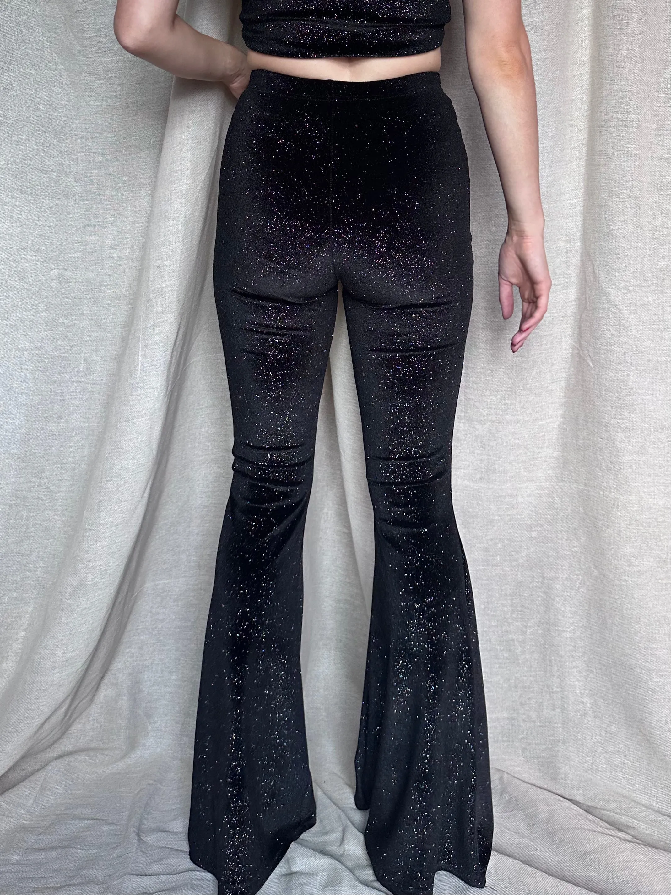 Flared Trousers - Glitter