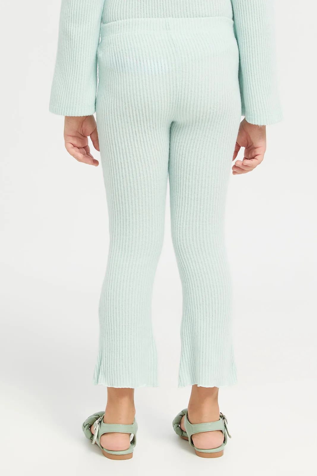 Girls Mint Flared Trousers