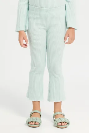 Girls Mint Flared Trousers