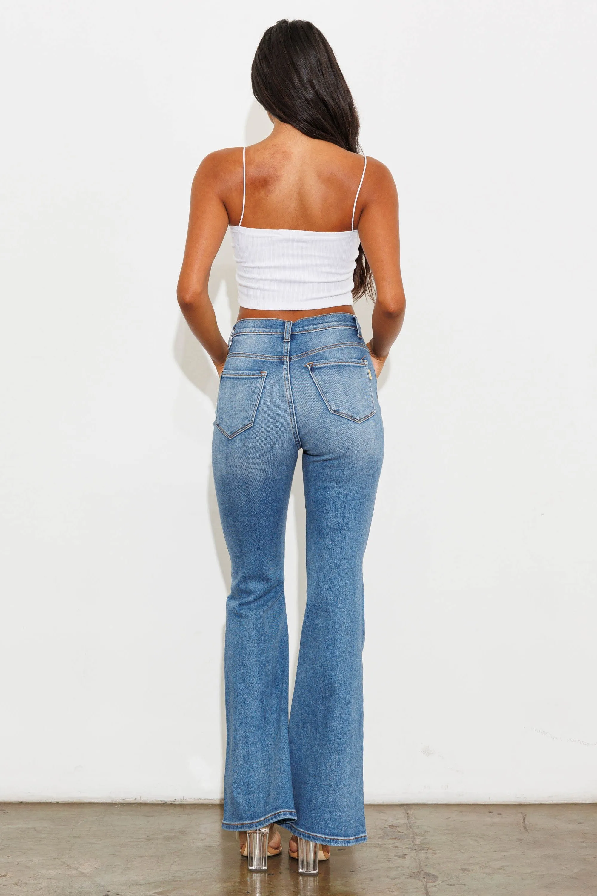 HIGH WAISTED FLARE JEANS