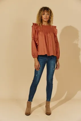 Isle of Mine - Honesty Peasant Top - Rust