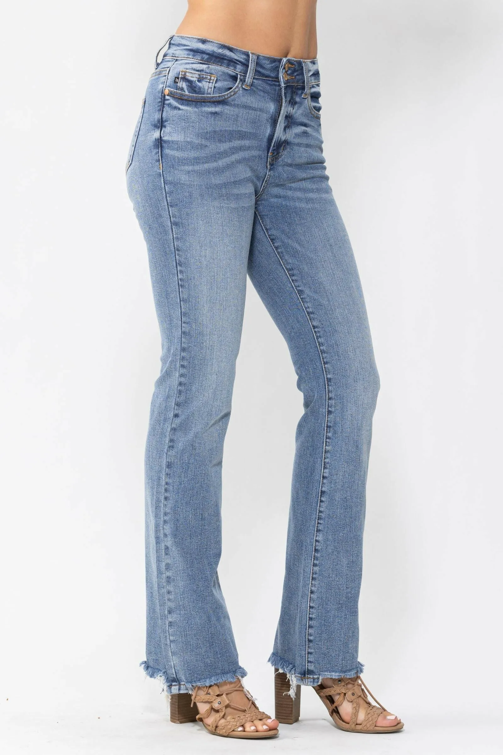 Judy Blue High Waist Double Button Bootcut Jeans