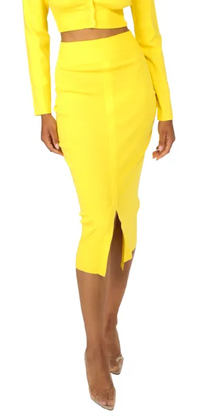 Kenza Knit Skirt - Yellow