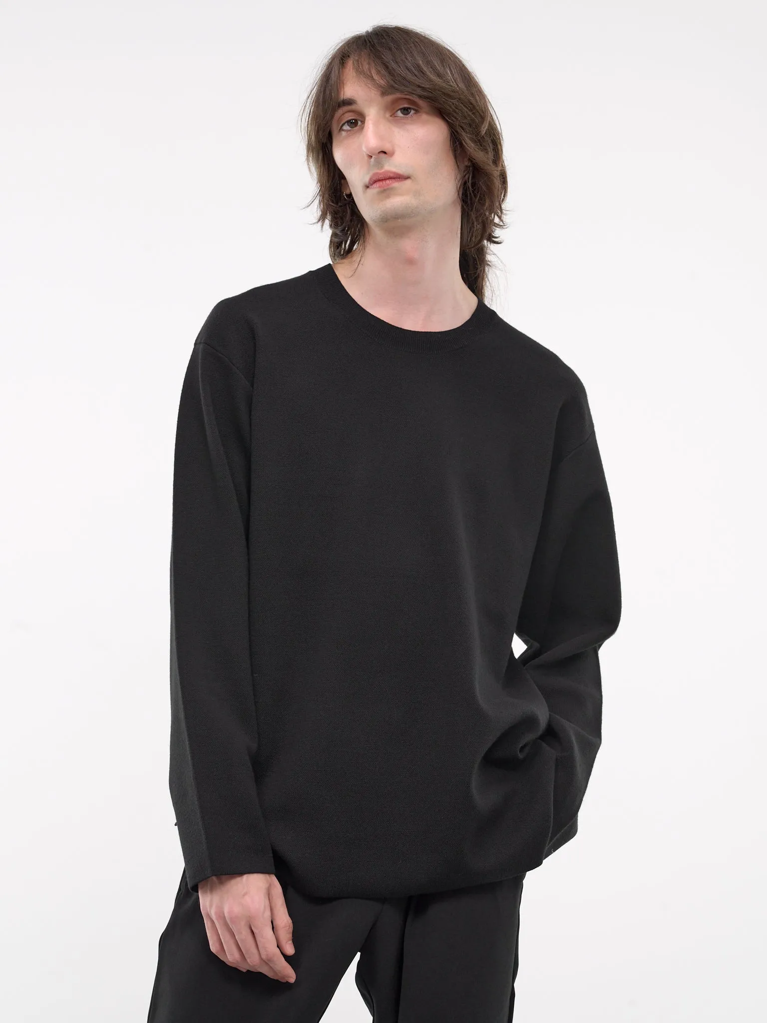 Knit Crewneck Sweater (AK42-065-BLACK)