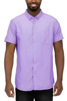 Mens Pastel Short Sleeve Button Down Shirts