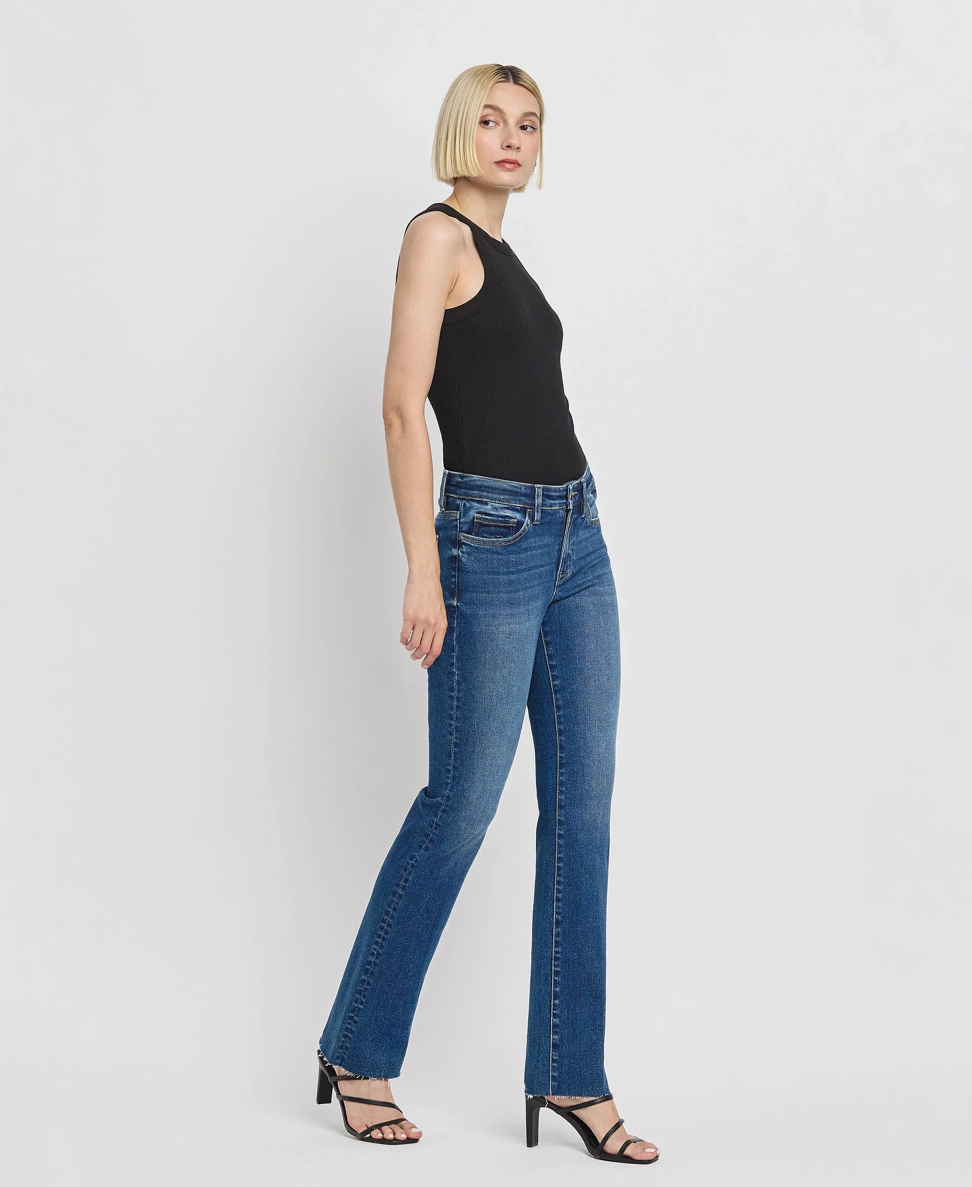 MID RISE SLIM BOOTCUT JEANS