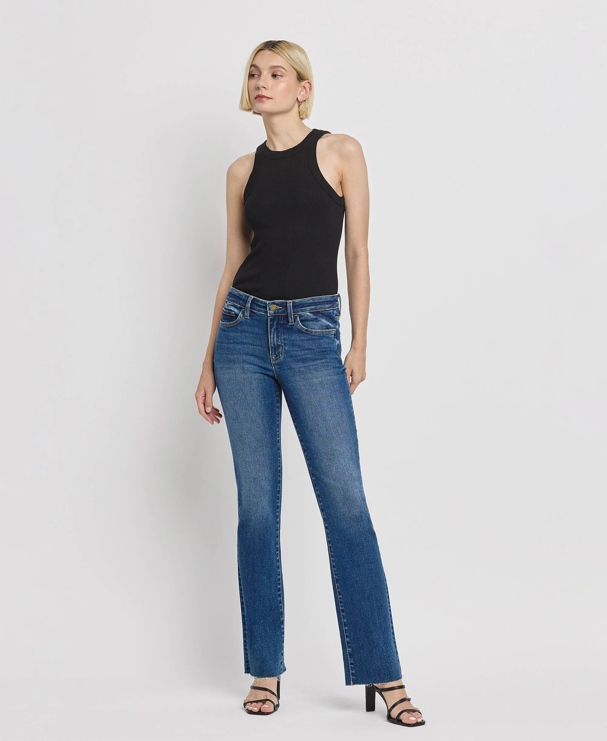 MID RISE SLIM BOOTCUT JEANS