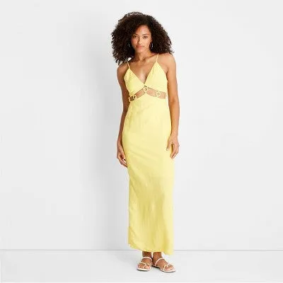 New - Women's Sleeveless Ring Detail Maxi Dress - Future Collective with Jenee Naylor