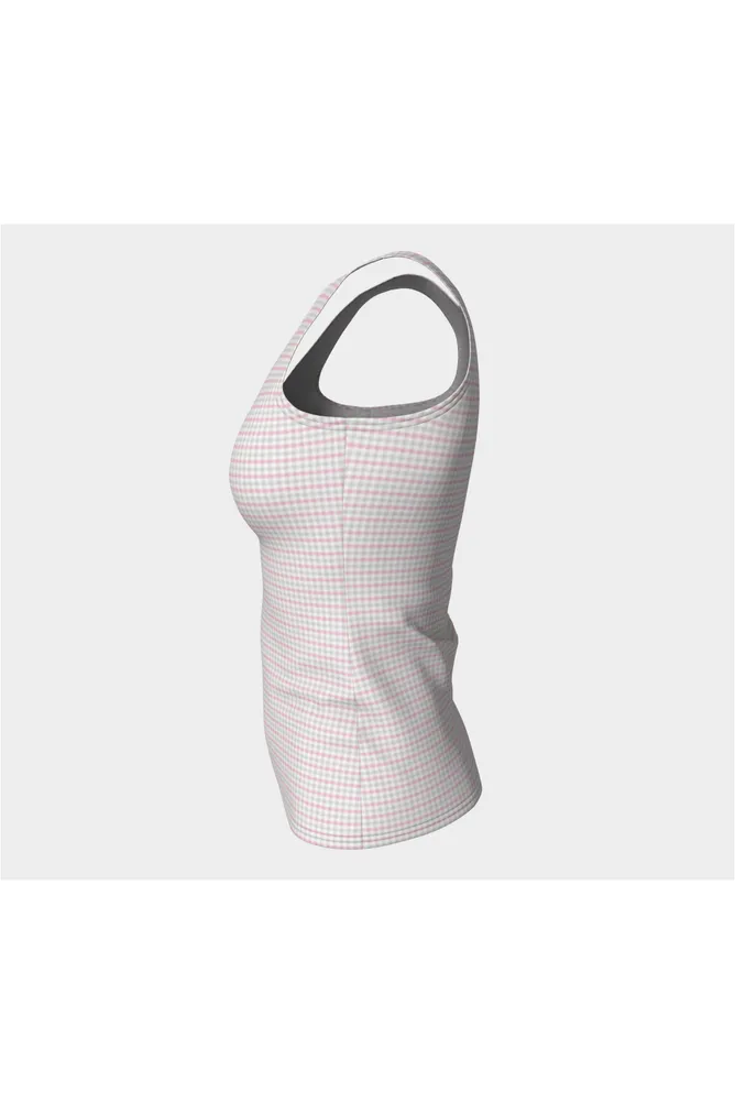 Pink Shepherd's Check Fitted Tank Top