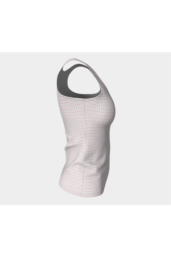 Pink Shepherd's Check Fitted Tank Top