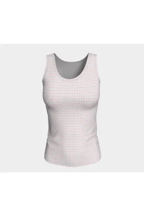 Pink Shepherd's Check Fitted Tank Top