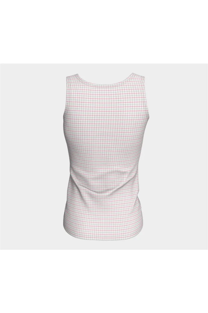 Pink Shepherd's Check Fitted Tank Top