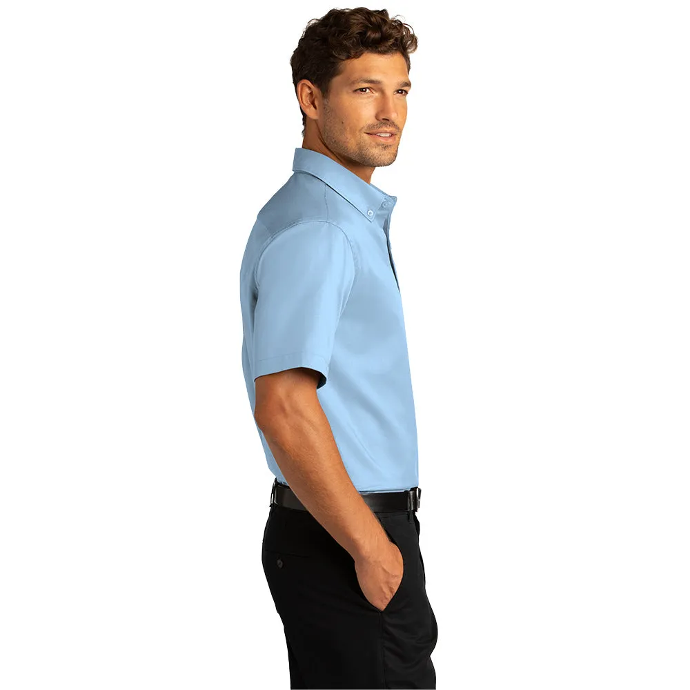 Port Authority® Short Sleeve SuperPro React™ Twill Shirt - Cloud Blue