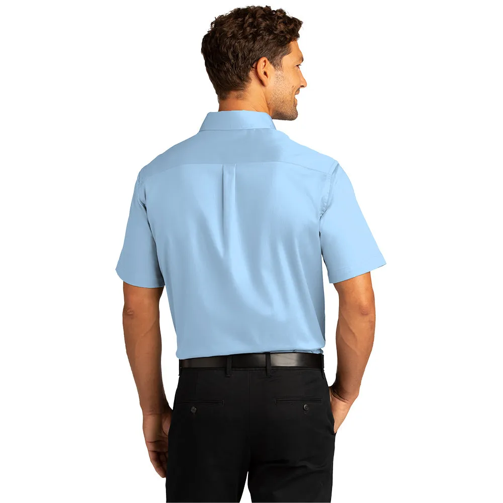 Port Authority® Short Sleeve SuperPro React™ Twill Shirt - Cloud Blue