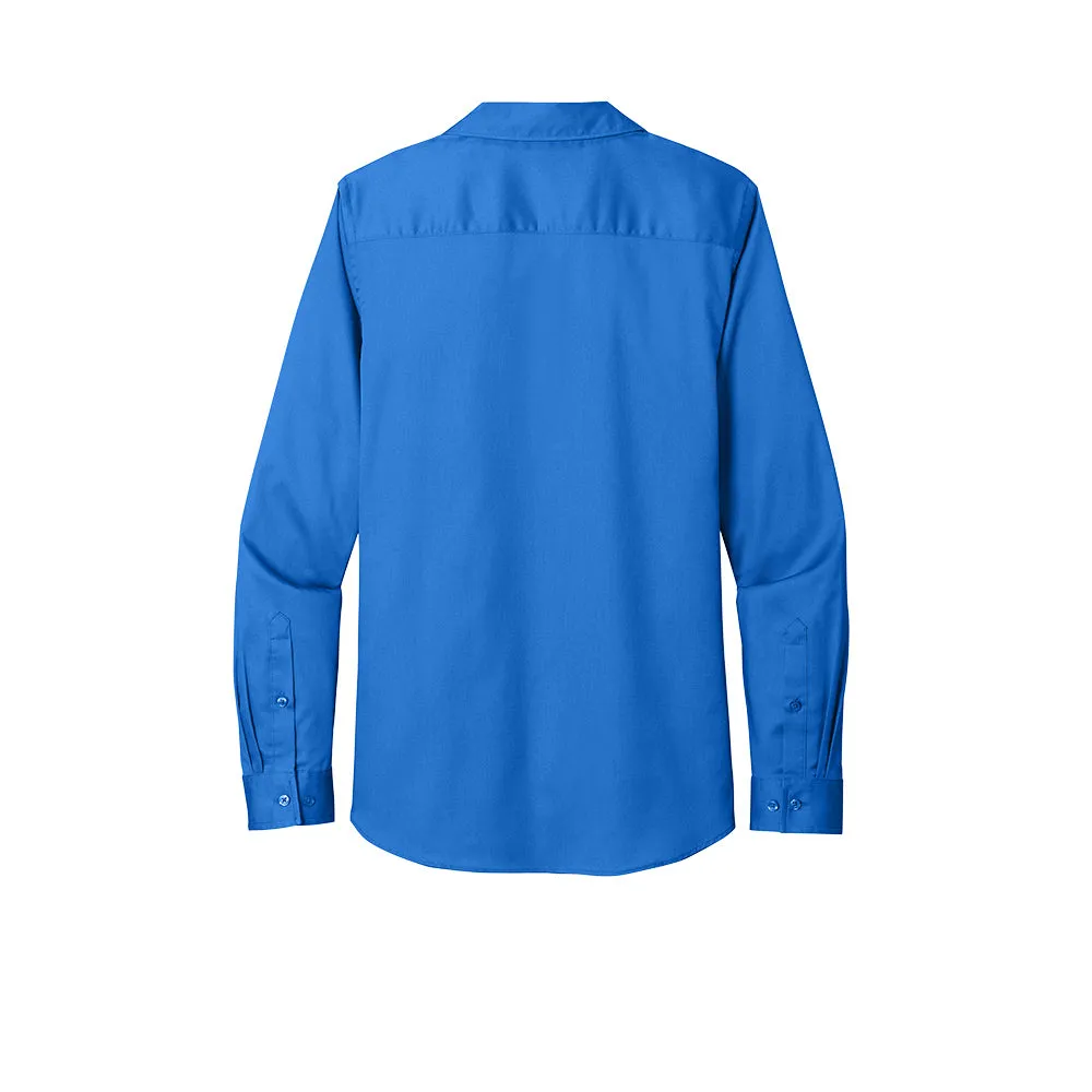 Port Authority® Women's Long Sleeve SuperPro React ™ Twill Shirt - Strong Blue