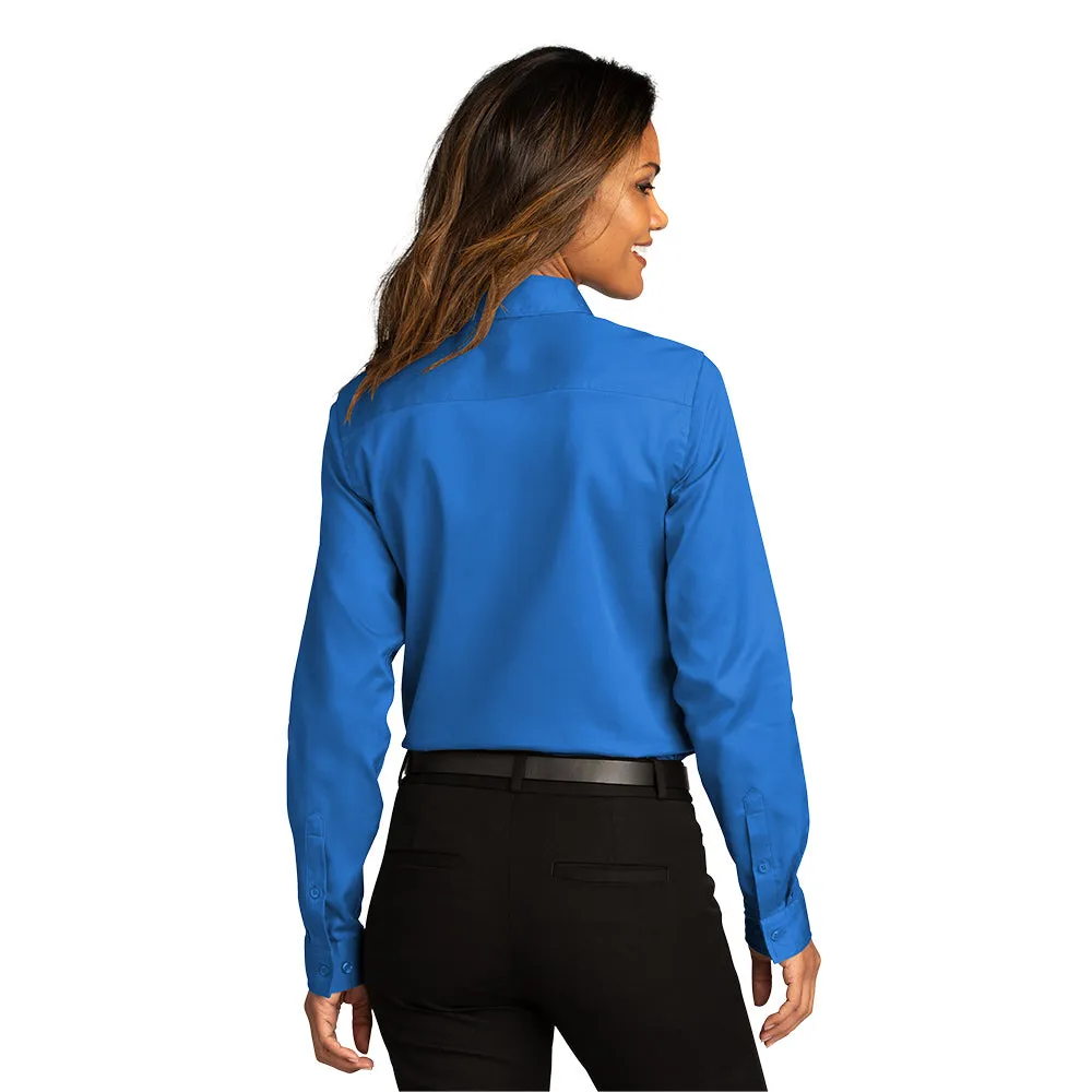 Port Authority® Women's Long Sleeve SuperPro React ™ Twill Shirt - Strong Blue