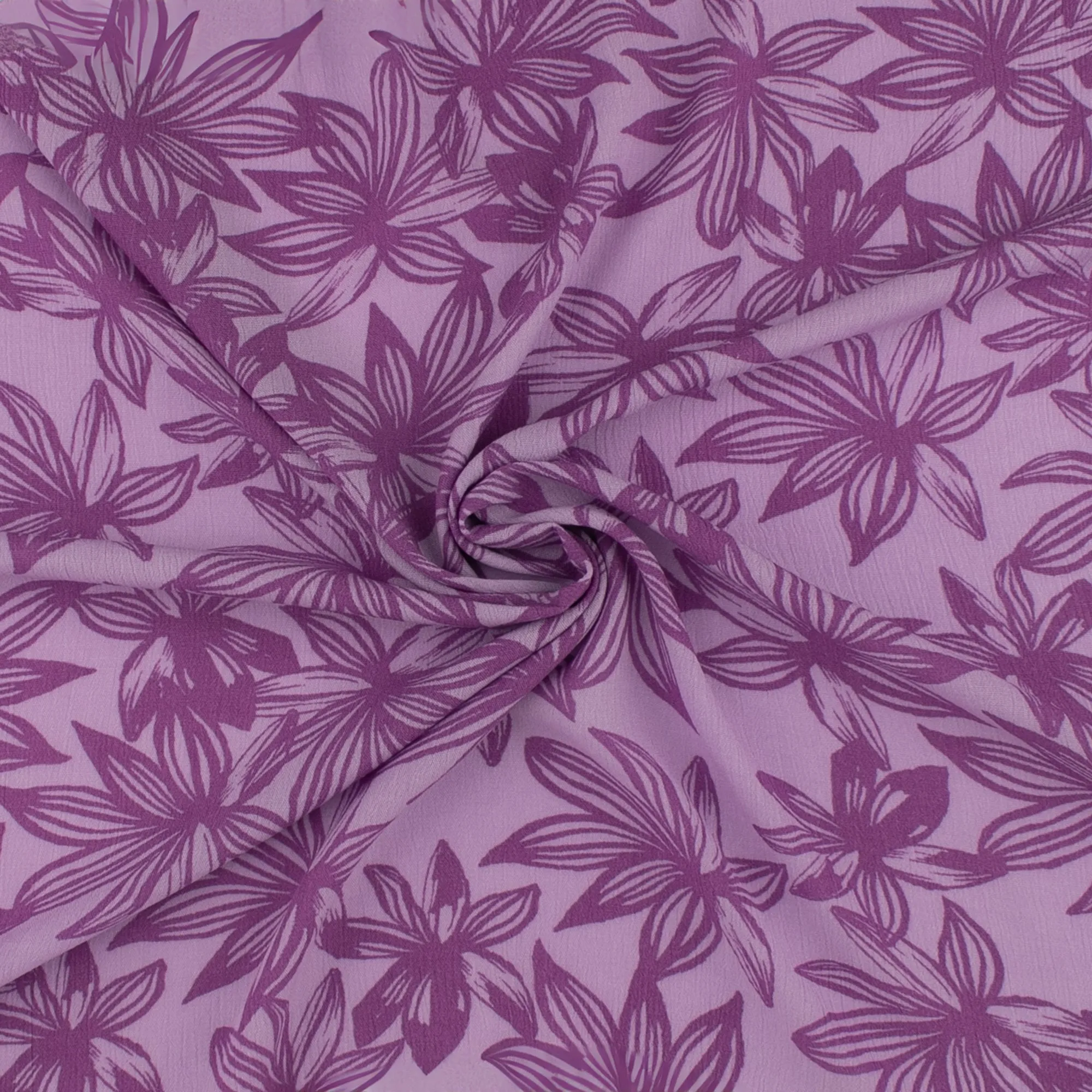 Printed Crinkled Yoryu - DELILAH - 015 - Purple