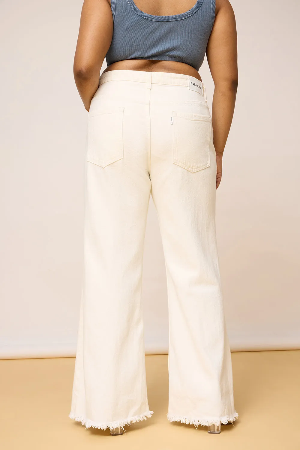 Statement White Bootcut Jeans