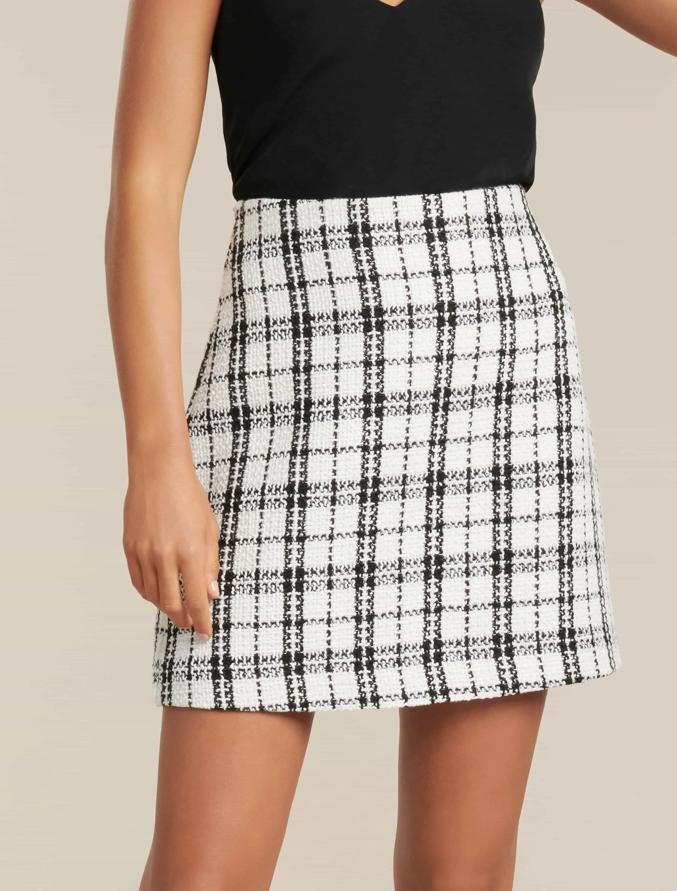 Talia Boucle Check Mini Skirts