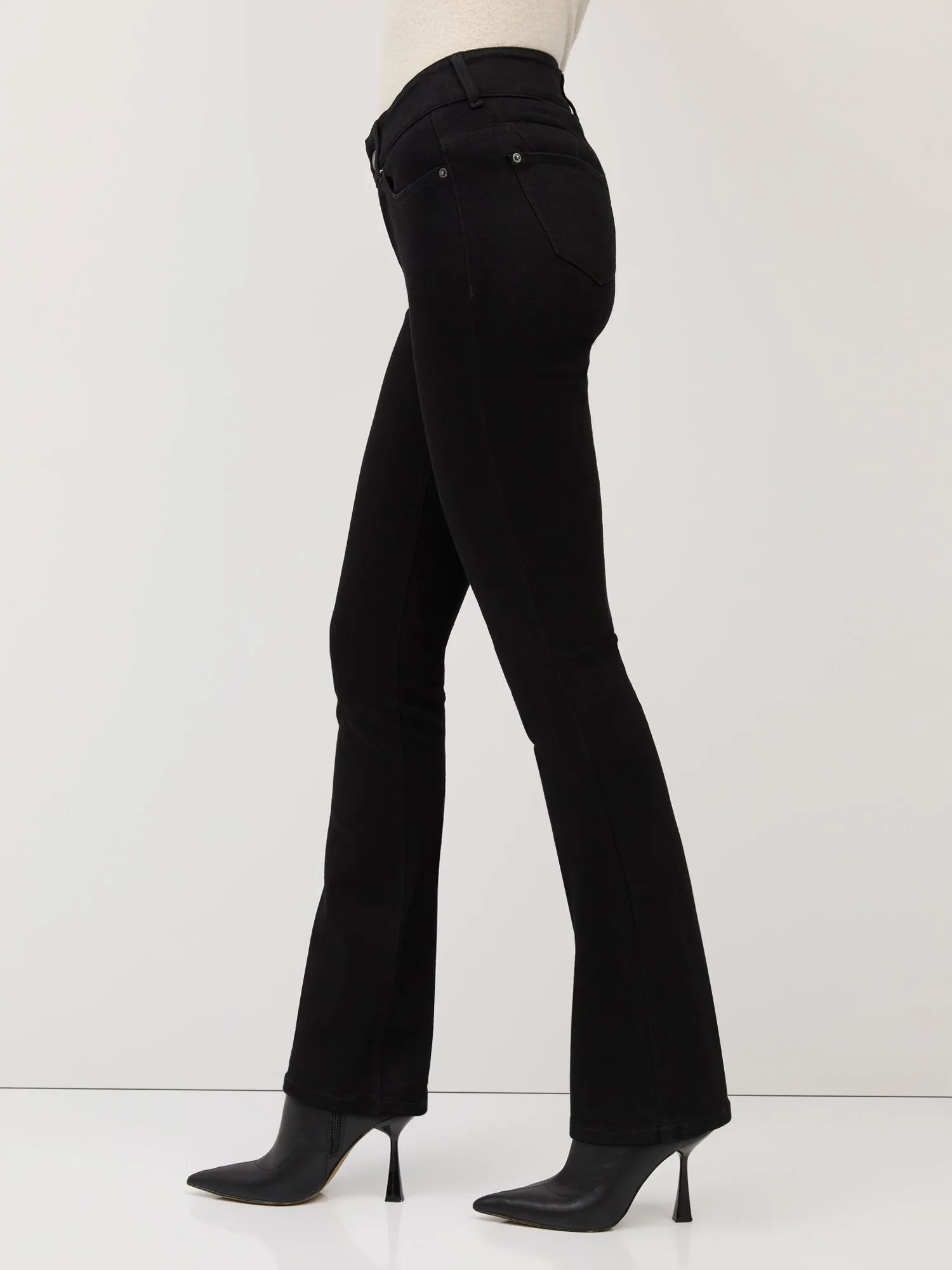 Tall Curvy High-Waisted Barely Bootcut Jeans - Black