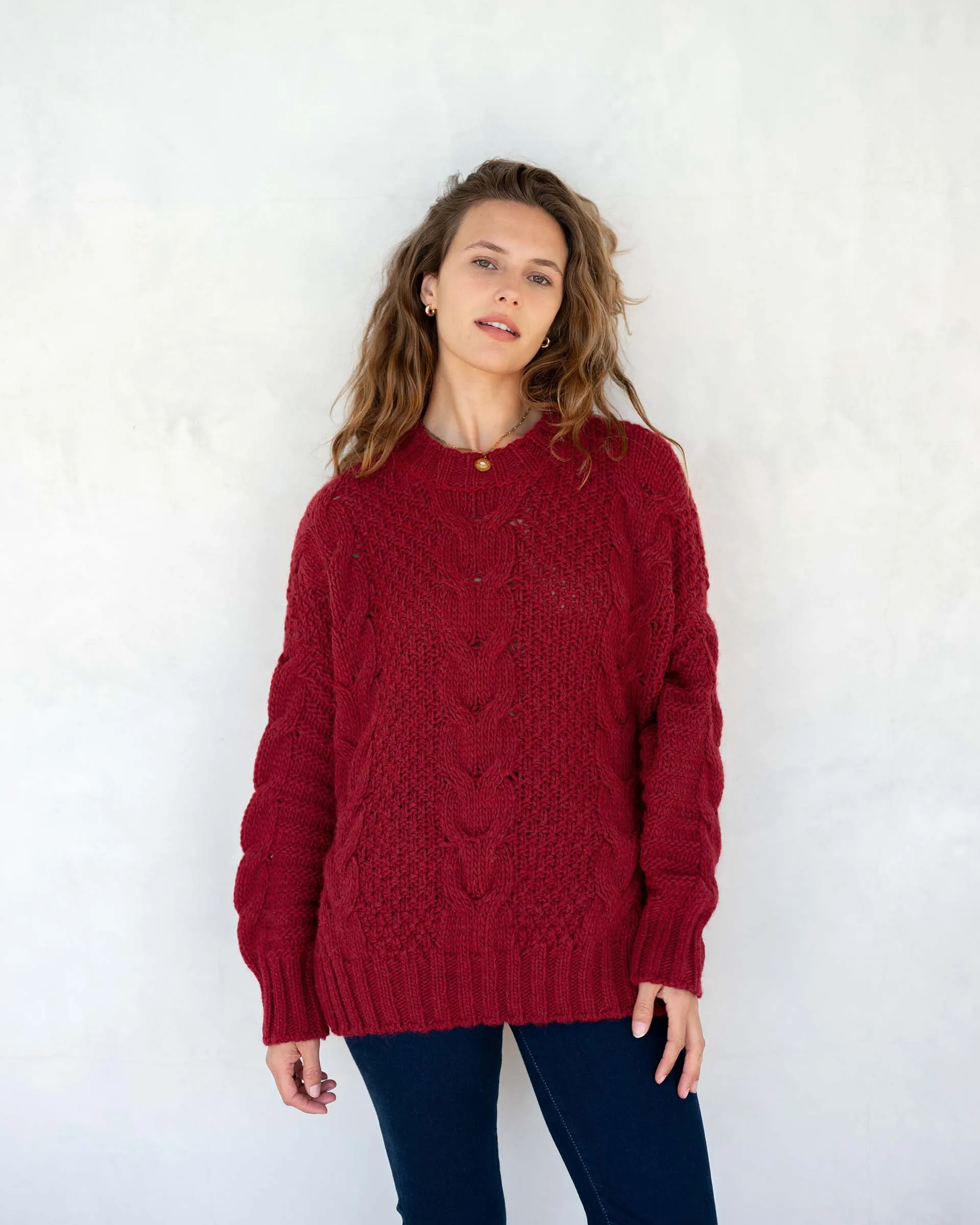 Topanga Cable Crewneck Sweater