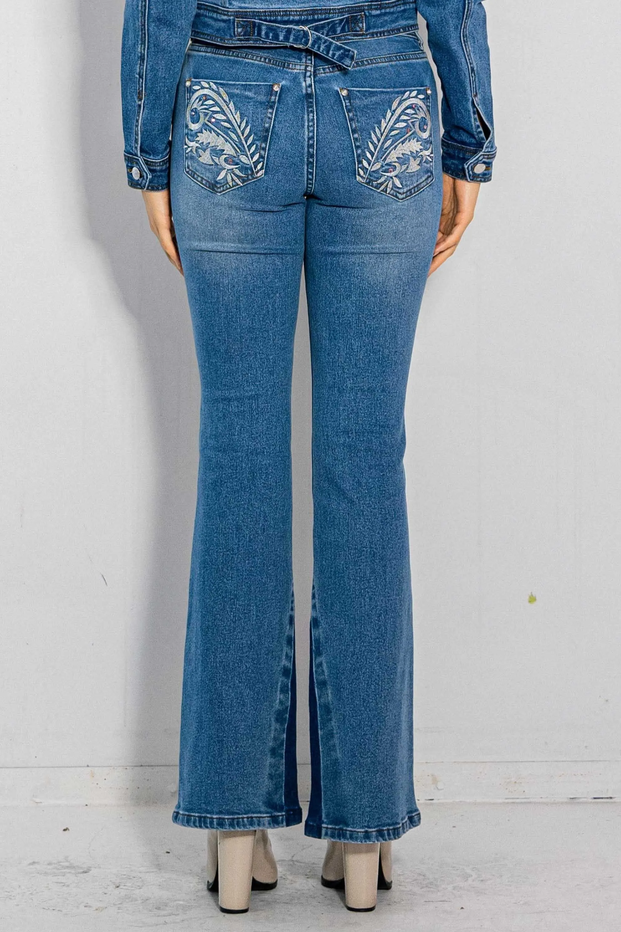 Western Embroidery Bootcut Jeans