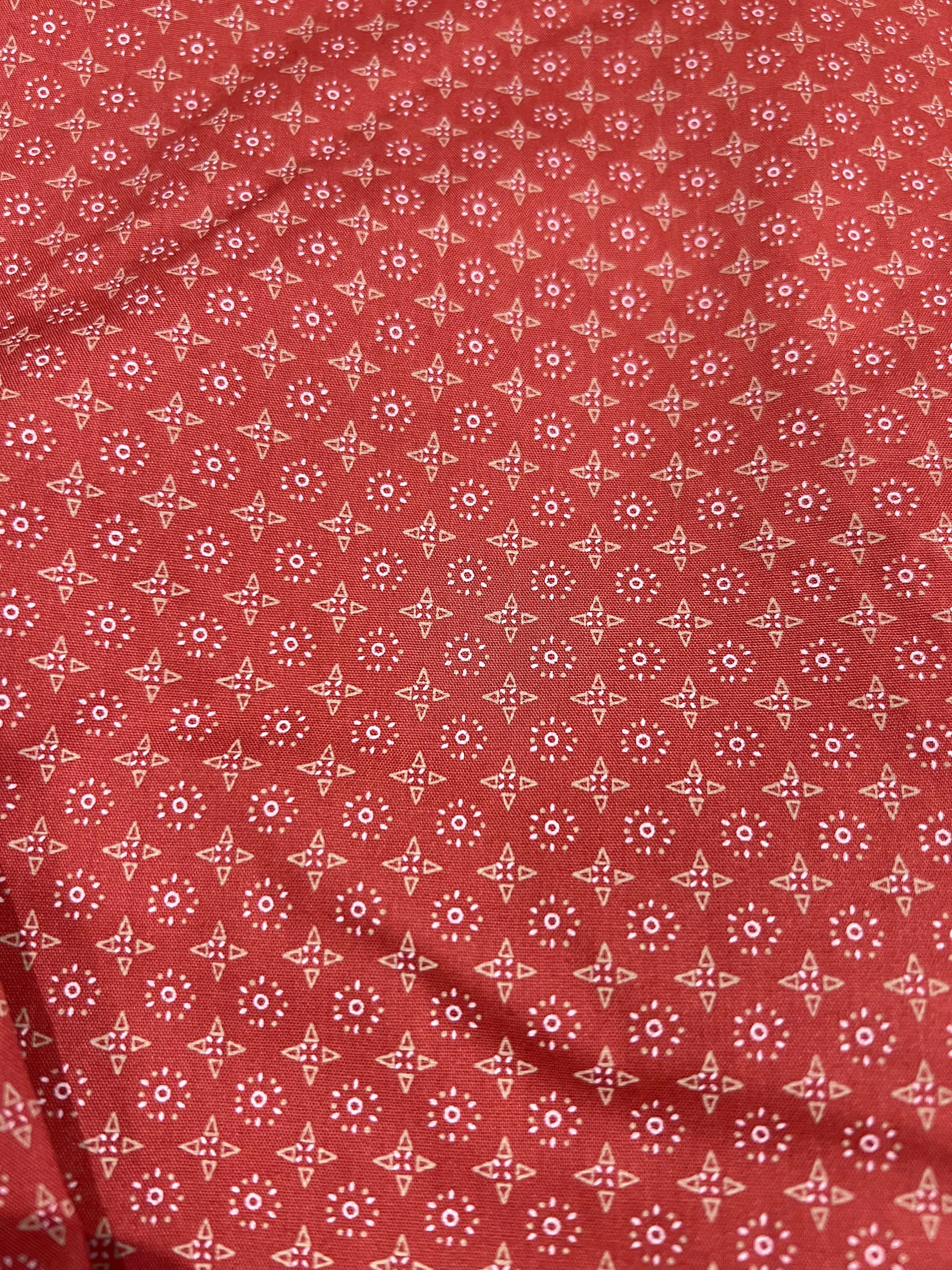 Wrangler Diamond Printed Washed Red Classic LS Button Down